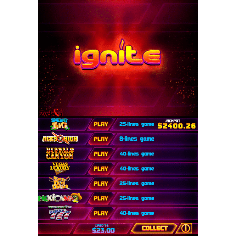 Ignite Red Multi Game by Zydexo 8 Line Supply
