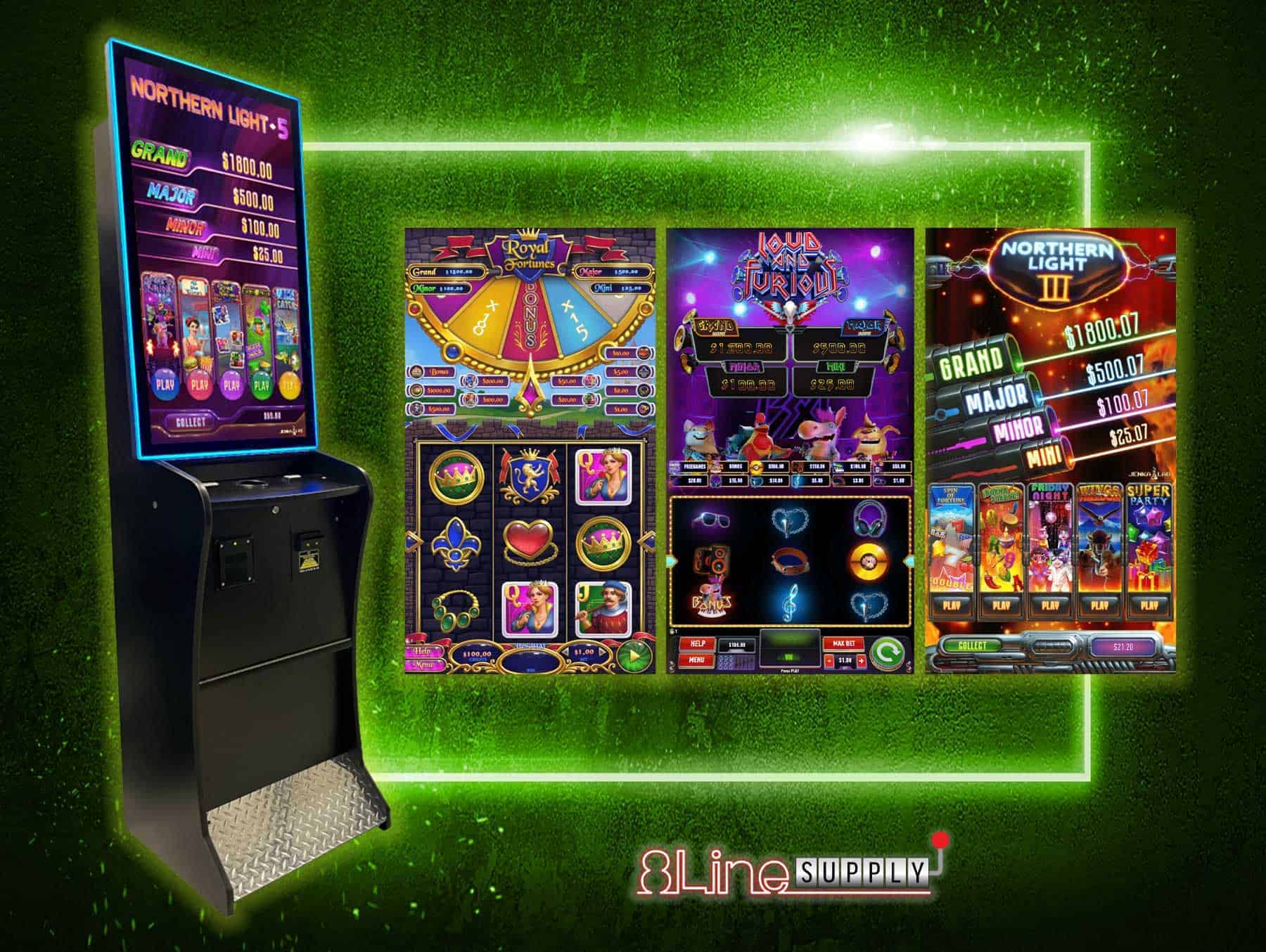 8 Line Supply vertical gaming machine