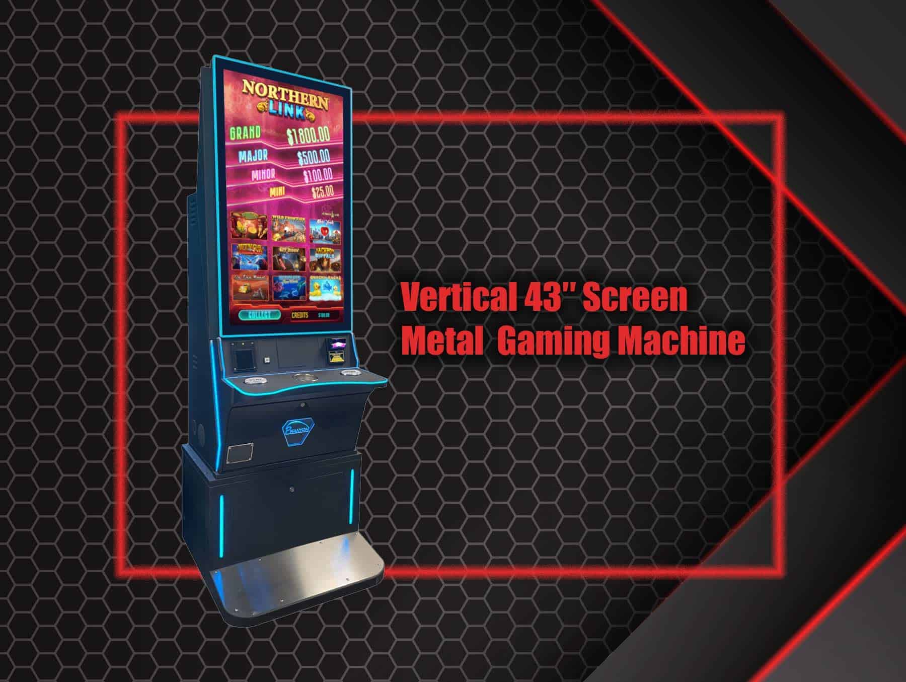 8 Line Supply 43" vertical gaming cabinet