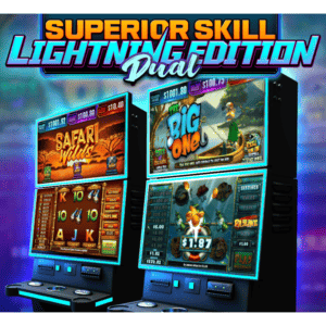 Superior Skill Dual Lightning Edition multi game title screen displayed on two dual screen machines