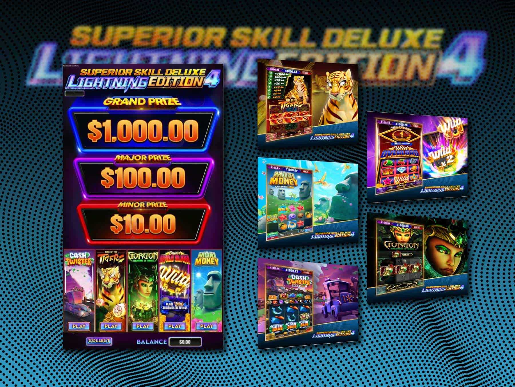 8 Line Supply Superior Skill Deluxe Lightning Edition 4 Multi Game