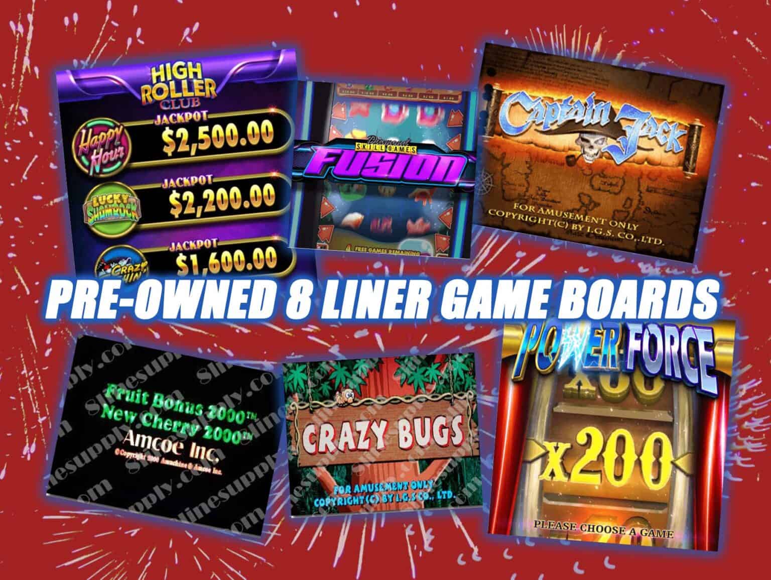 Build your game collection with pre-owned 8 liner game boards - 8 Line ...